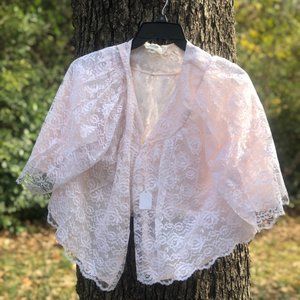Vintage Pink Lace Cape